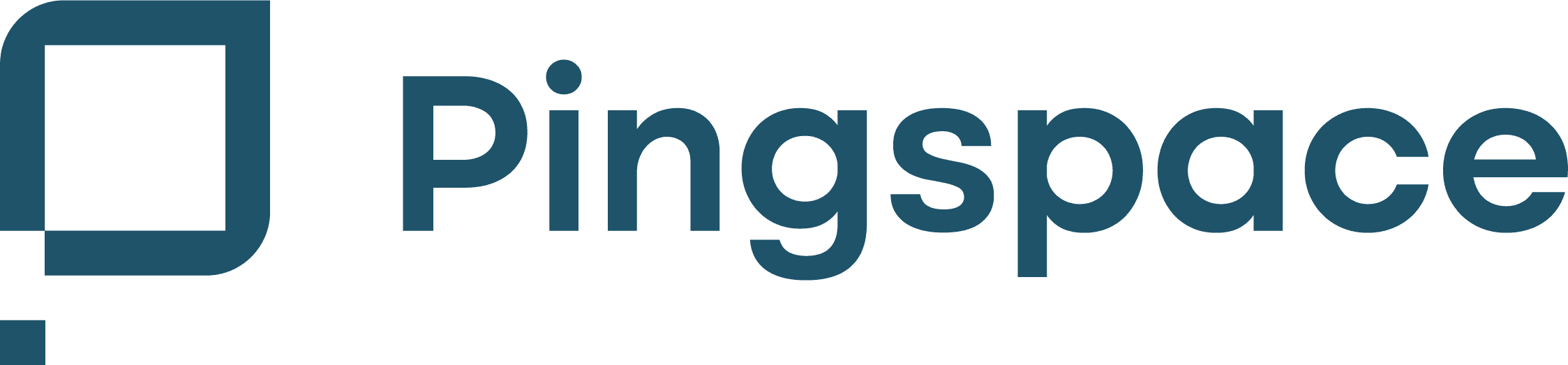 Pingspace horizontal logo in Deep Teal