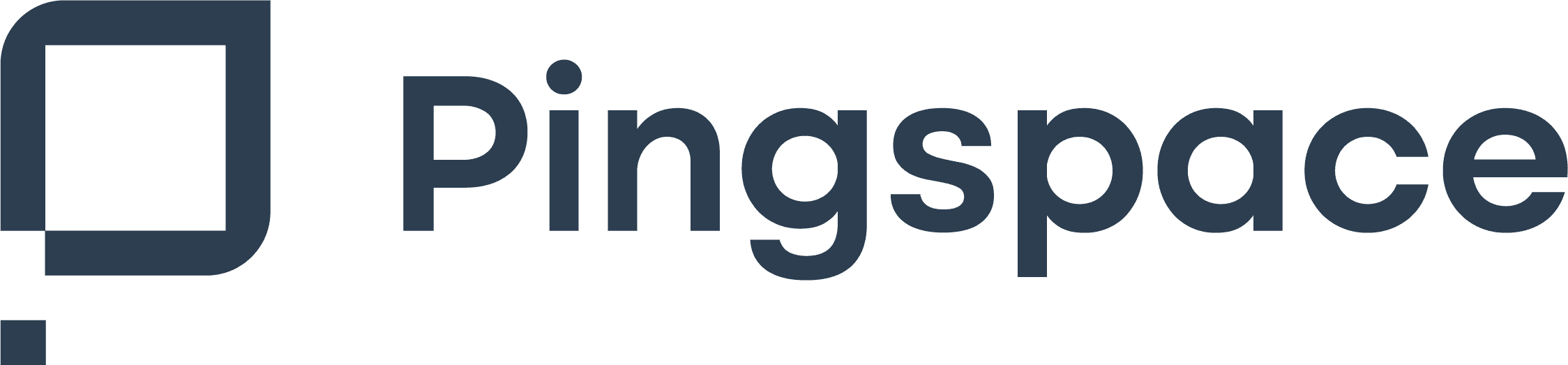 Pingspace horizontal logo in Midnight Navy